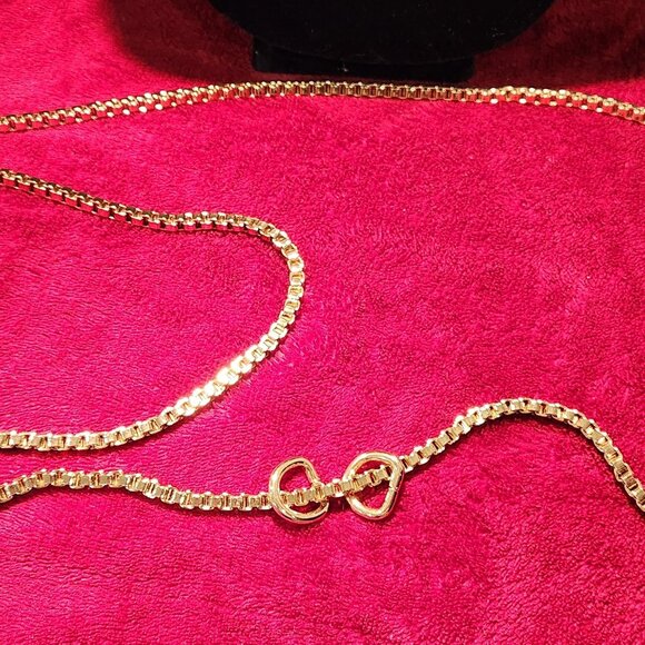 Long Gold Plated Box Chain - Picture 4 of 8